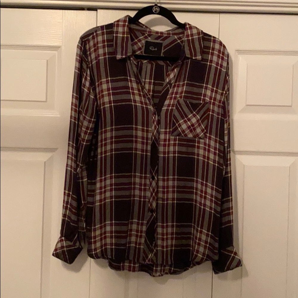 Rails Dark Grey Plaid Shirt